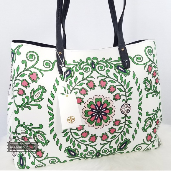 NWT Tory Burch Kerrington Square Tote Garden Bag - Picture 4 of 8